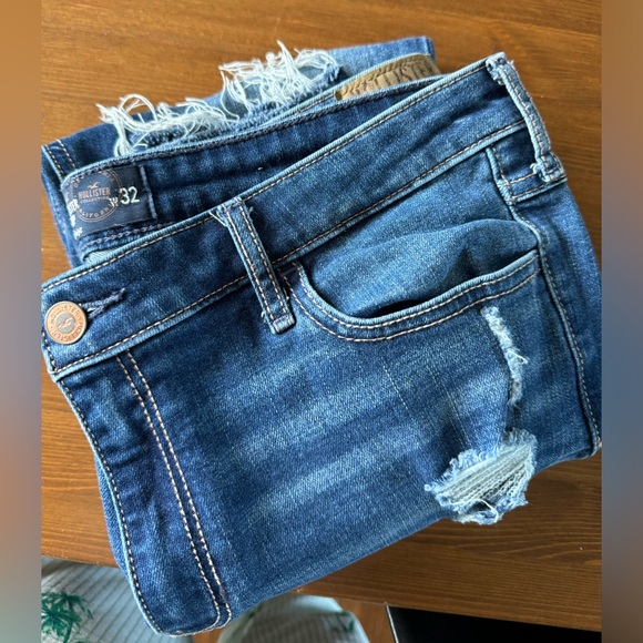 Hollister High Rise Crop Denim Jeans size 15/32 - Picture 5 of 6